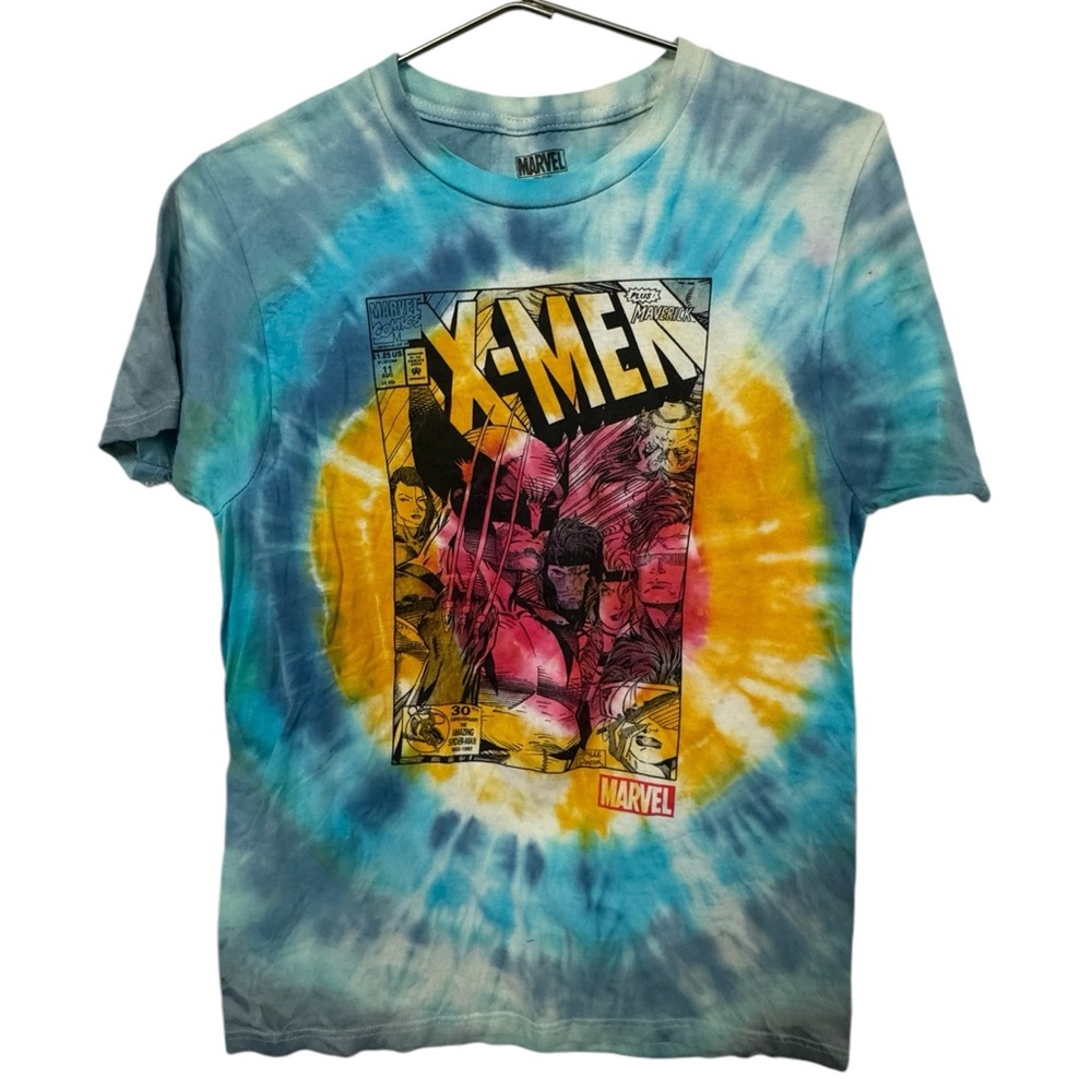 Retro X-Men Comic Book Custom Marvel Tie Dye Men’s S T-Shirt MINTY